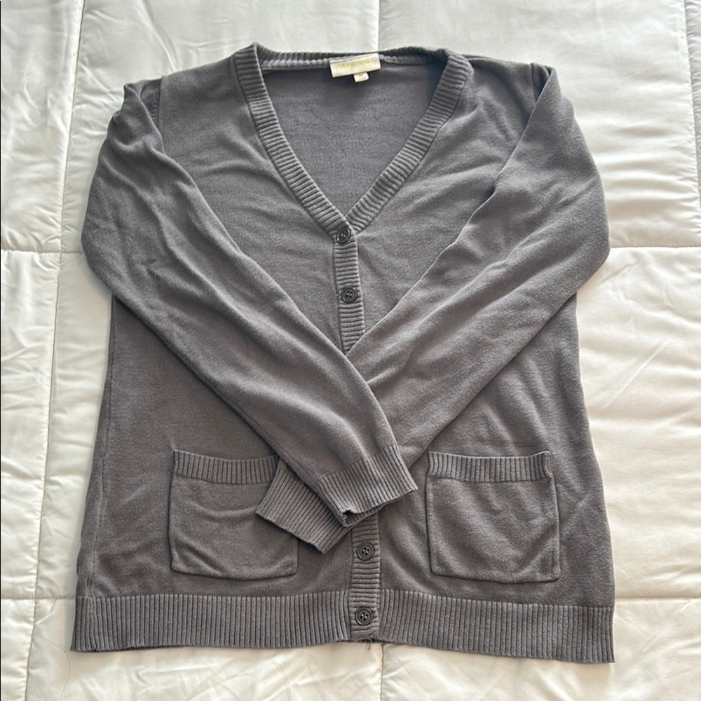 Gray Mod Cloth Cardigan - Size M